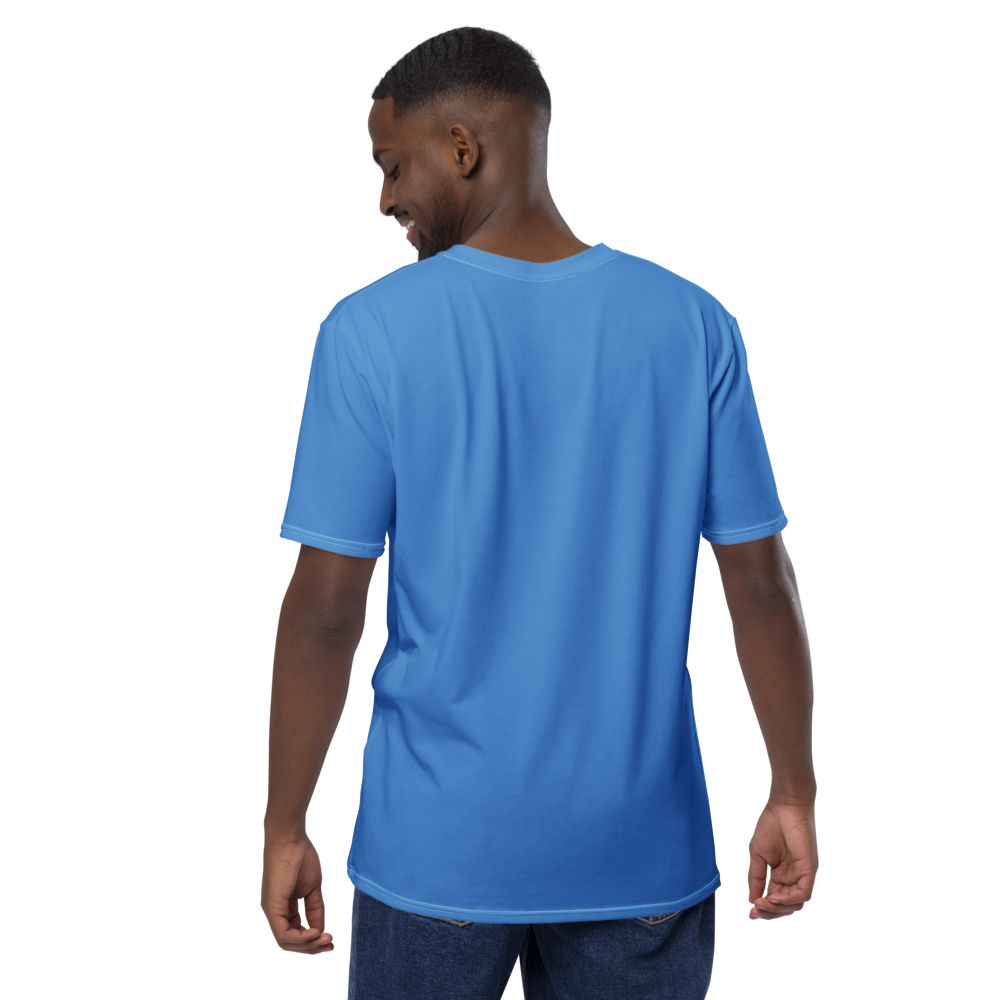 Shirt Short Sleeve Men's Women's Braniff Hawaii BI Logo Blue Dark Blue