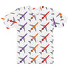 T-Shirt Short Sleeve Mens Womens Braniff Colorful Boeing 727 Jets