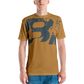 Shirt Short Sleeve Men's Women's Braniff Hawaii BI Logo Ochre and Gray