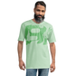 Shirt Short Sleeve Men's Women's Braniff Hawaii BI Logo Light Green Dark Green