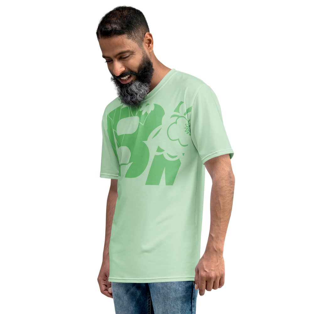 Shirt Short Sleeve Men's Women's Braniff Hawaii BI Logo Light Green Dark Green