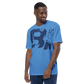 Shirt Short Sleeve Men's Women's Braniff Hawaii BI Logo Blue Dark Blue
