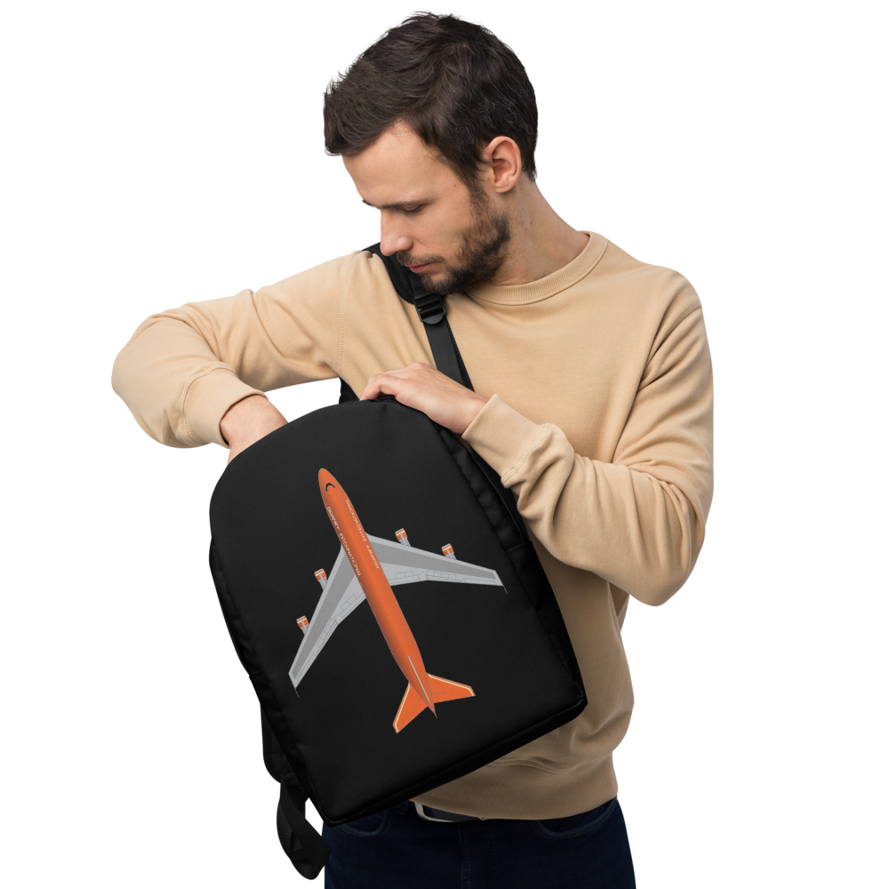 Backpack Braniff Boeing 747 Ultra Space Jumbo Jet Orange Black