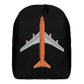 Backpack Braniff Boeing 747 Ultra Space Jumbo Jet Orange Black