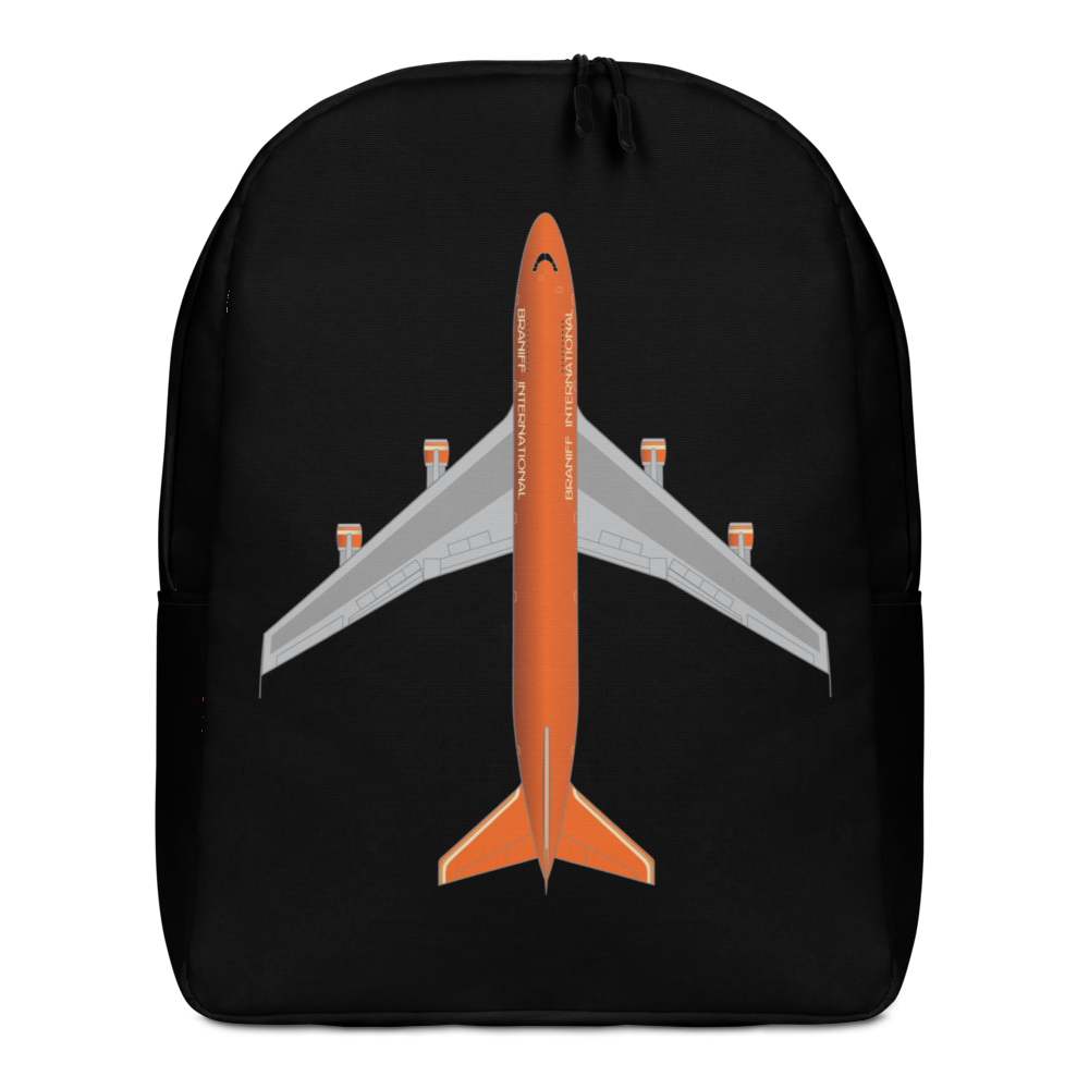 Backpack Braniff Boeing 747 Ultra Space Jumbo Jet Orange Black