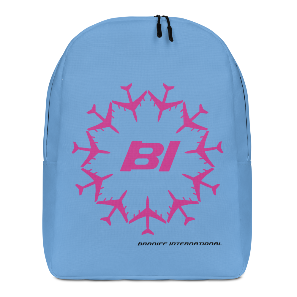 Backpack Braniff Circle of Braniff Boeing 707 Jets Pink Blue
