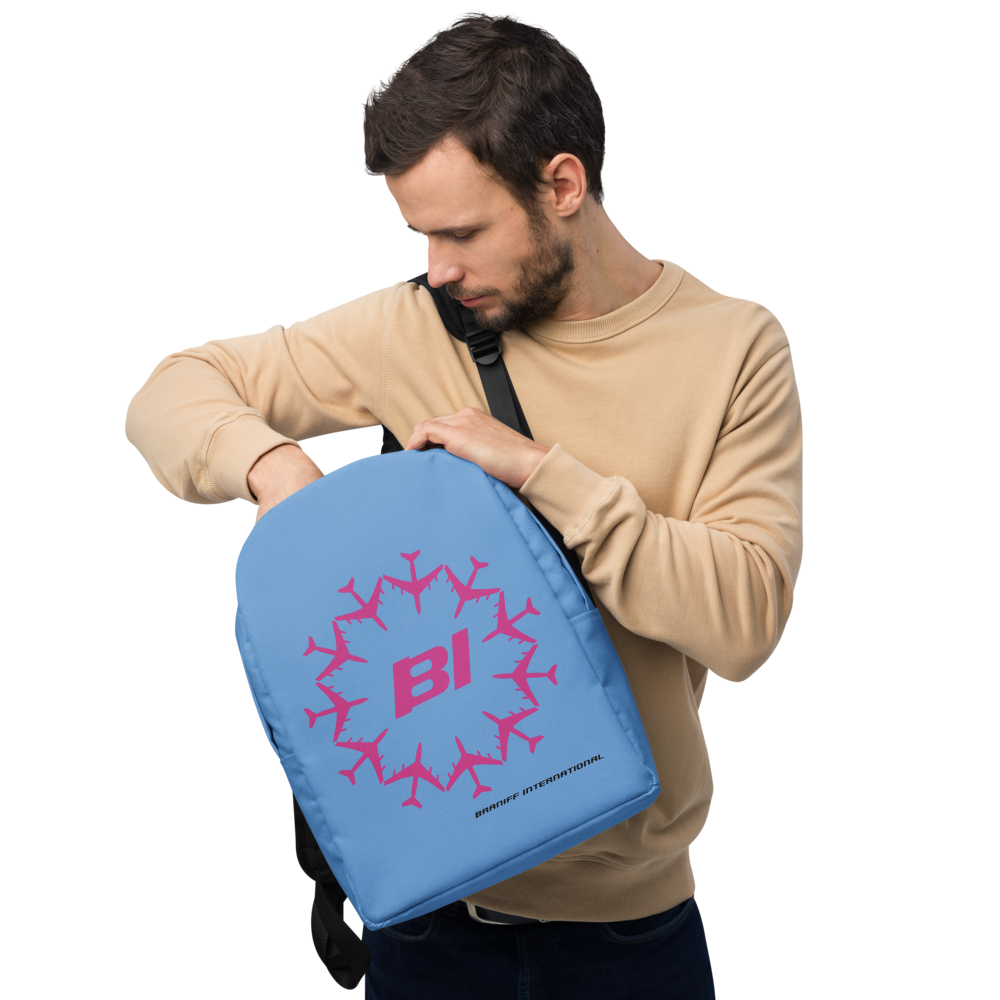 Backpack Braniff Circle of Braniff Boeing 707 Jets Pink Blue