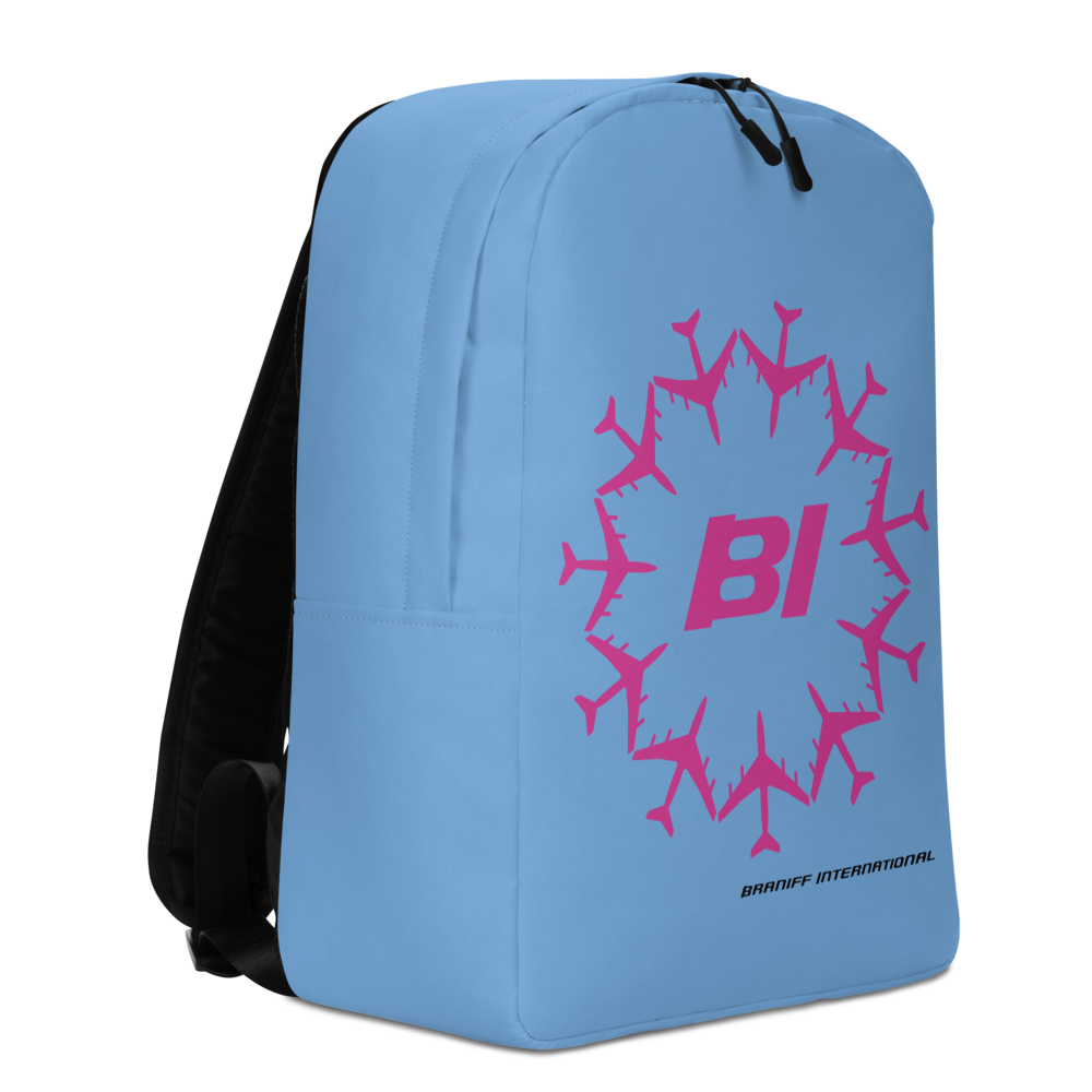 Backpack Braniff Circle of Braniff Boeing 707 Jets Pink Blue