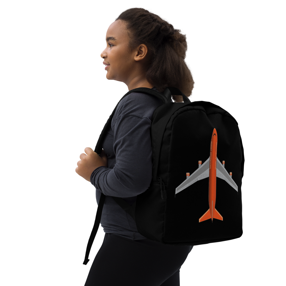 Backpack Braniff Boeing 747 Ultra Space Jumbo Jet Orange Black