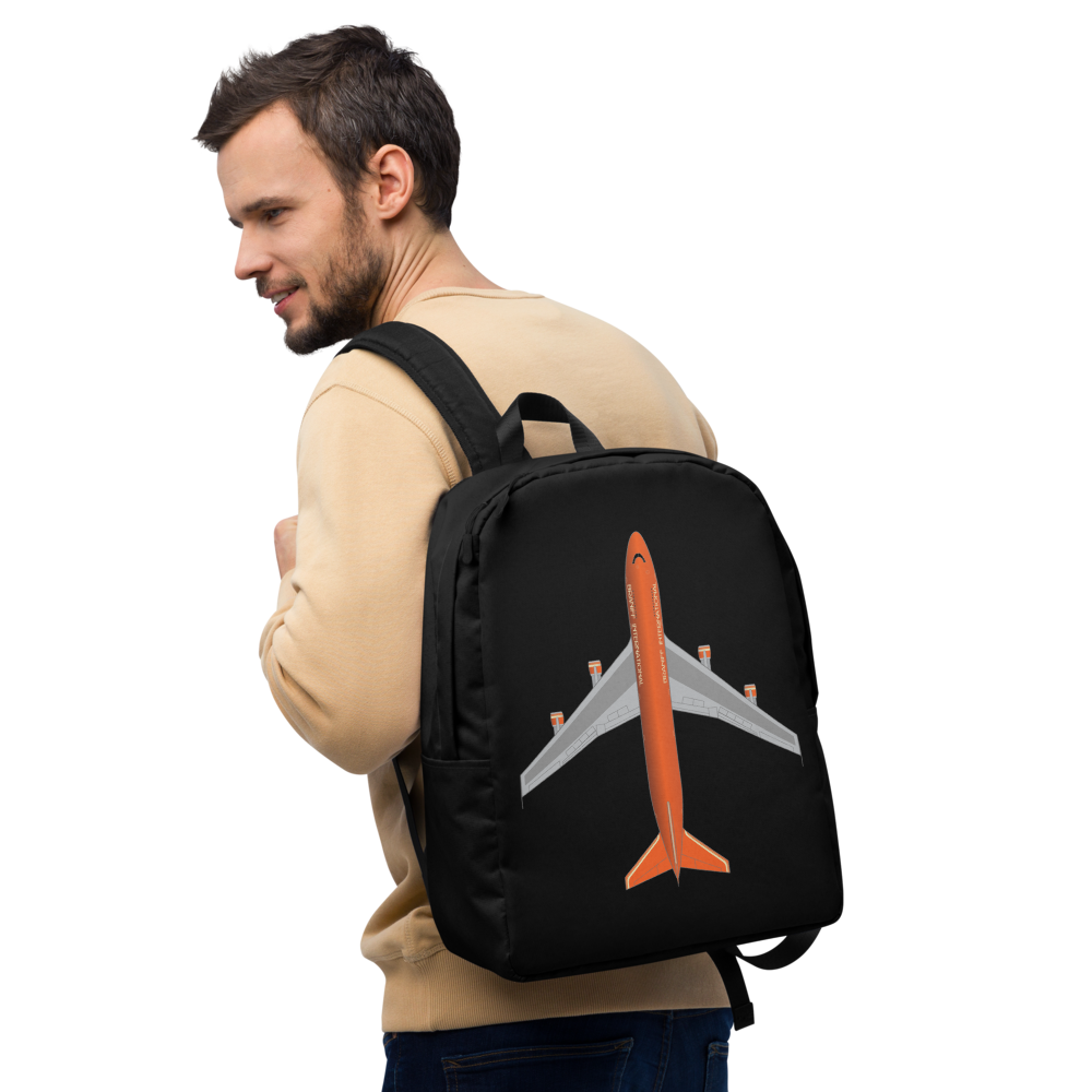 Backpack Braniff Boeing 747 Ultra Space Jumbo Jet Orange Black