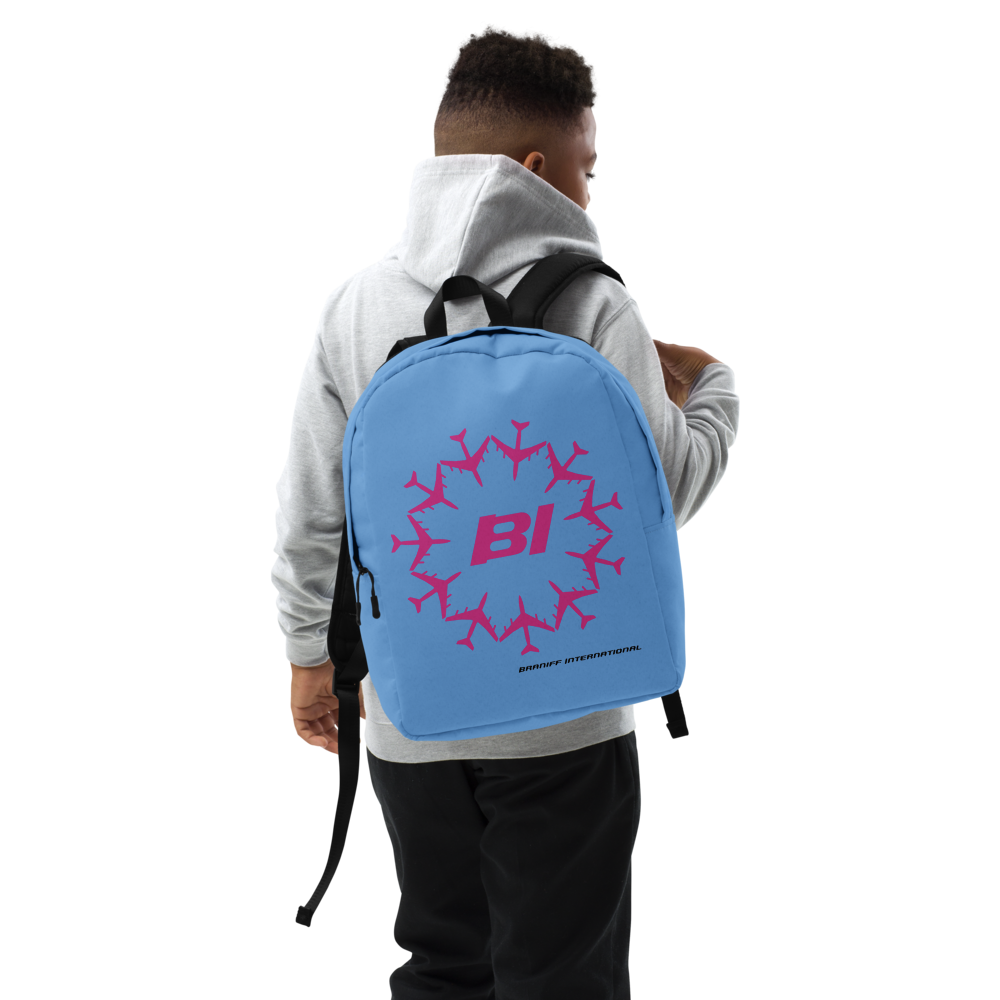 Backpack Braniff Circle of Braniff Boeing 707 Jets Pink Blue