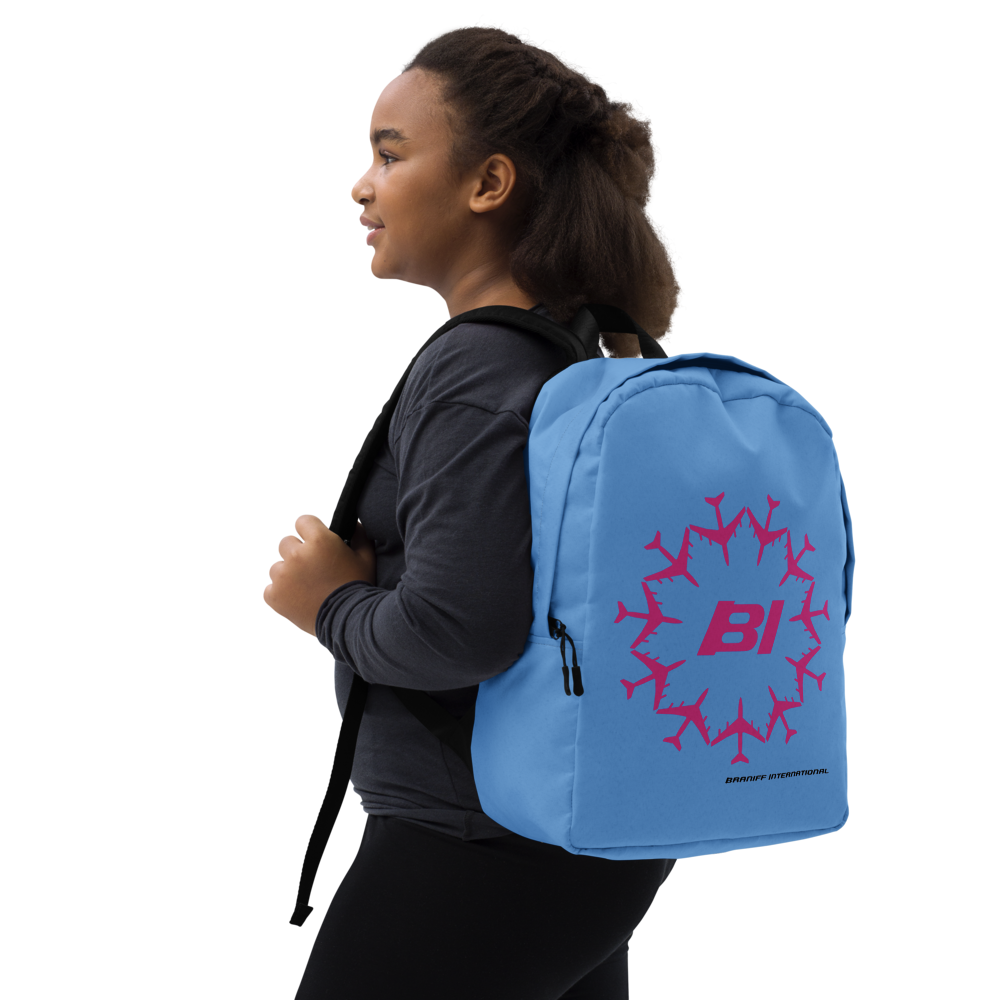 Backpack Braniff Circle of Braniff Boeing 707 Jets Pink Blue