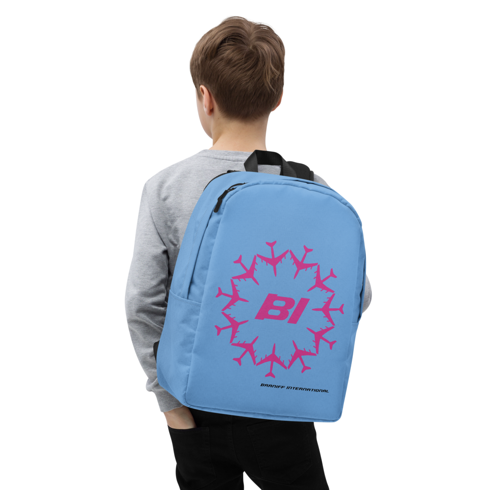 Backpack Braniff Circle of Braniff Boeing 707 Jets Pink Blue