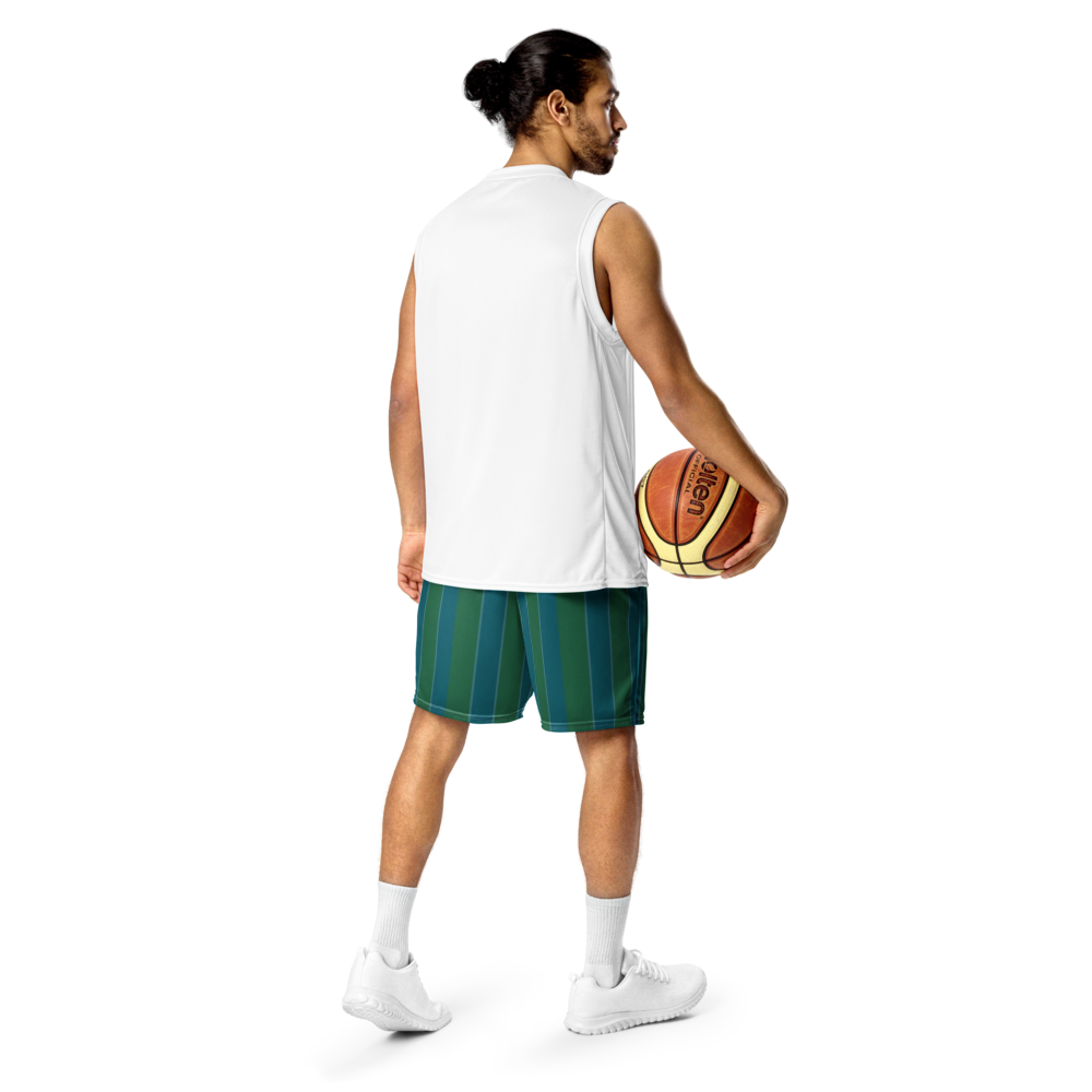 Shorts Men's Women's Braniff Alexander Girard Design Stripes Blue Green 1965