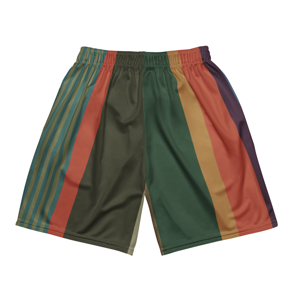 Shorts Men's Women's Braniff Alexander Girard Design Stripes Gray Green 1965