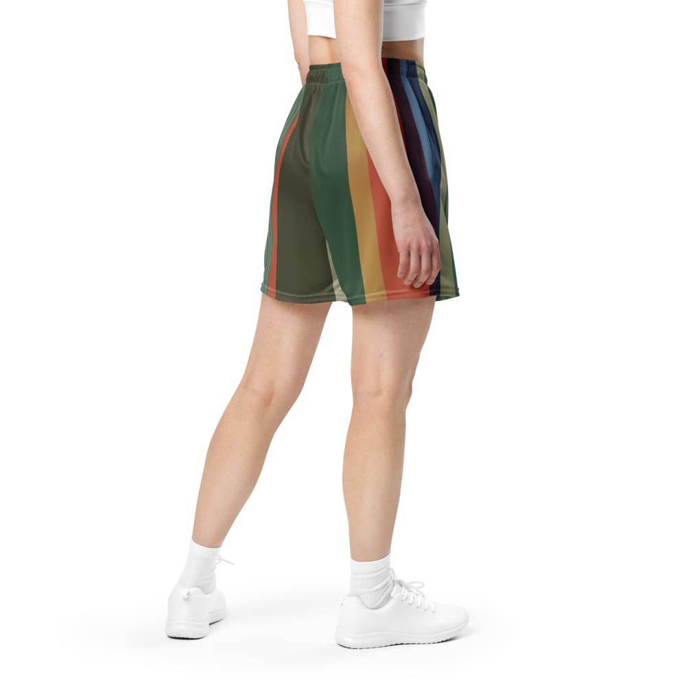 Shorts Men's Women's Braniff Alexander Girard Design Stripes Gray Green 1965