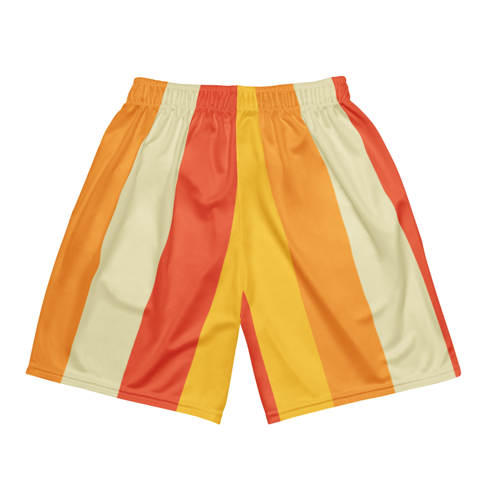 Shorts Men's Women's Braniff Alexander Girard Design Stripes Yellow Beige 1965