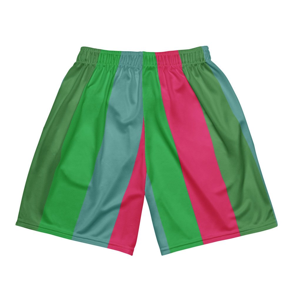 Shorts Men's Women's Braniff Alexander Girard Design Stripes Green 1965