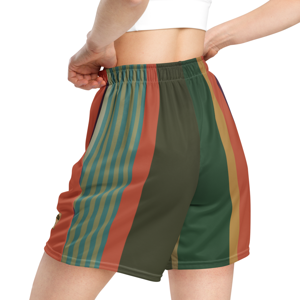Shorts Men's Women's Braniff Alexander Girard Design Stripes Gray Green 1965