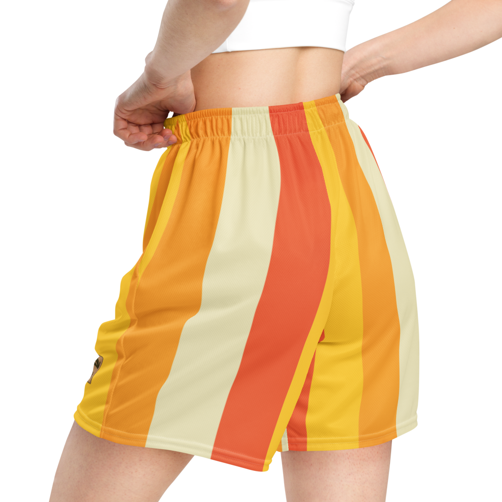 Shorts Men's Women's Braniff Alexander Girard Design Stripes Yellow Beige 1965