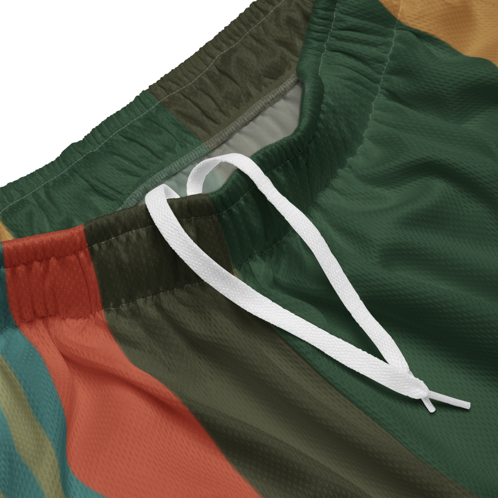 Shorts Men's Women's Braniff Alexander Girard Design Stripes Gray Green 1965