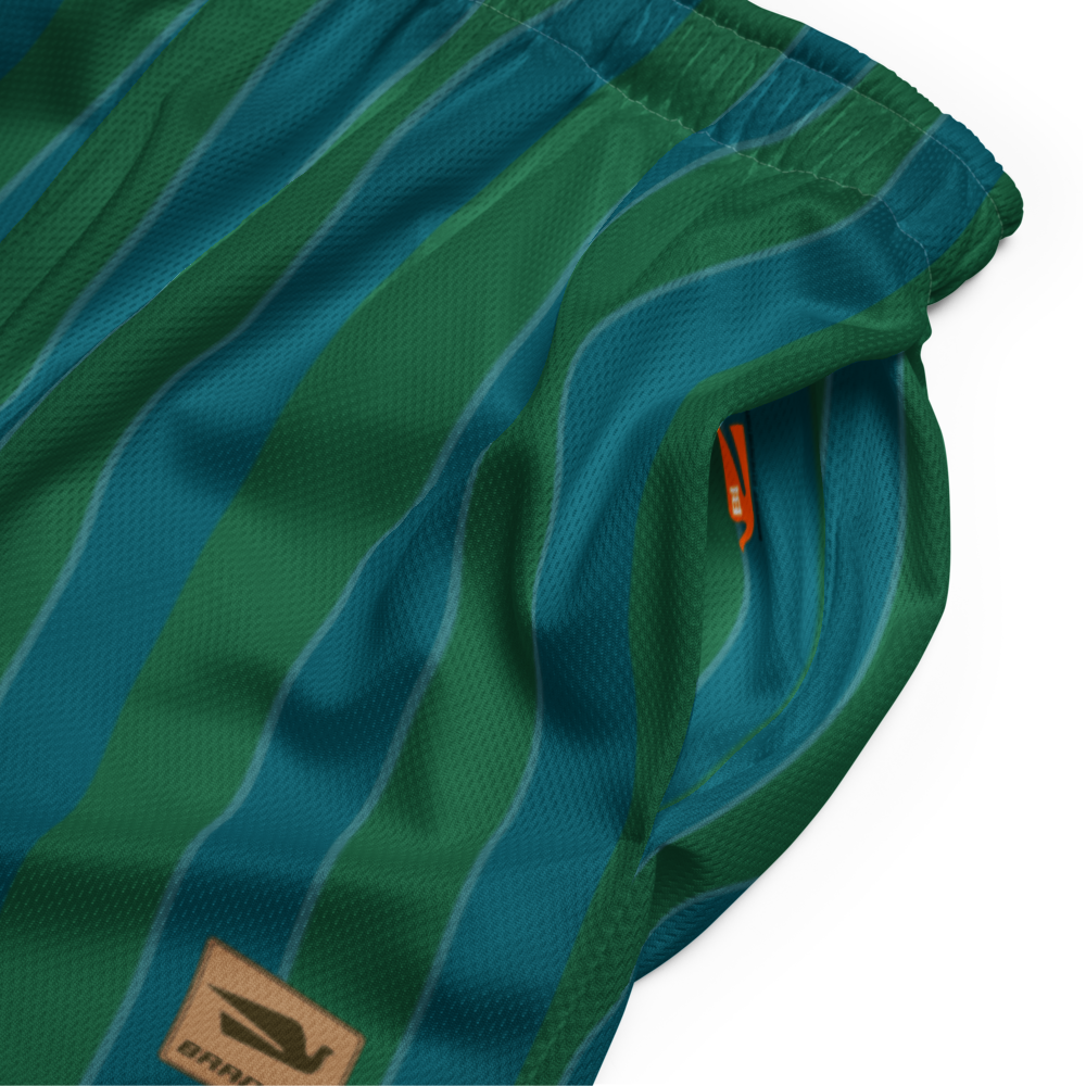 Shorts Men's Women's Braniff Alexander Girard Design Stripes Blue Green 1965