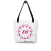 Tote Bag All Over Print with Braniff Circle of Boeing 707 in Pink