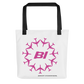 Tote Bag All Over Print with Braniff Circle of Boeing 707 in Pink