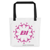 Tote Bag All Over Print with Braniff Circle of Boeing 707 in Pink