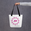 Tote Bag All Over Print with Braniff Circle of Boeing 707 in Pink