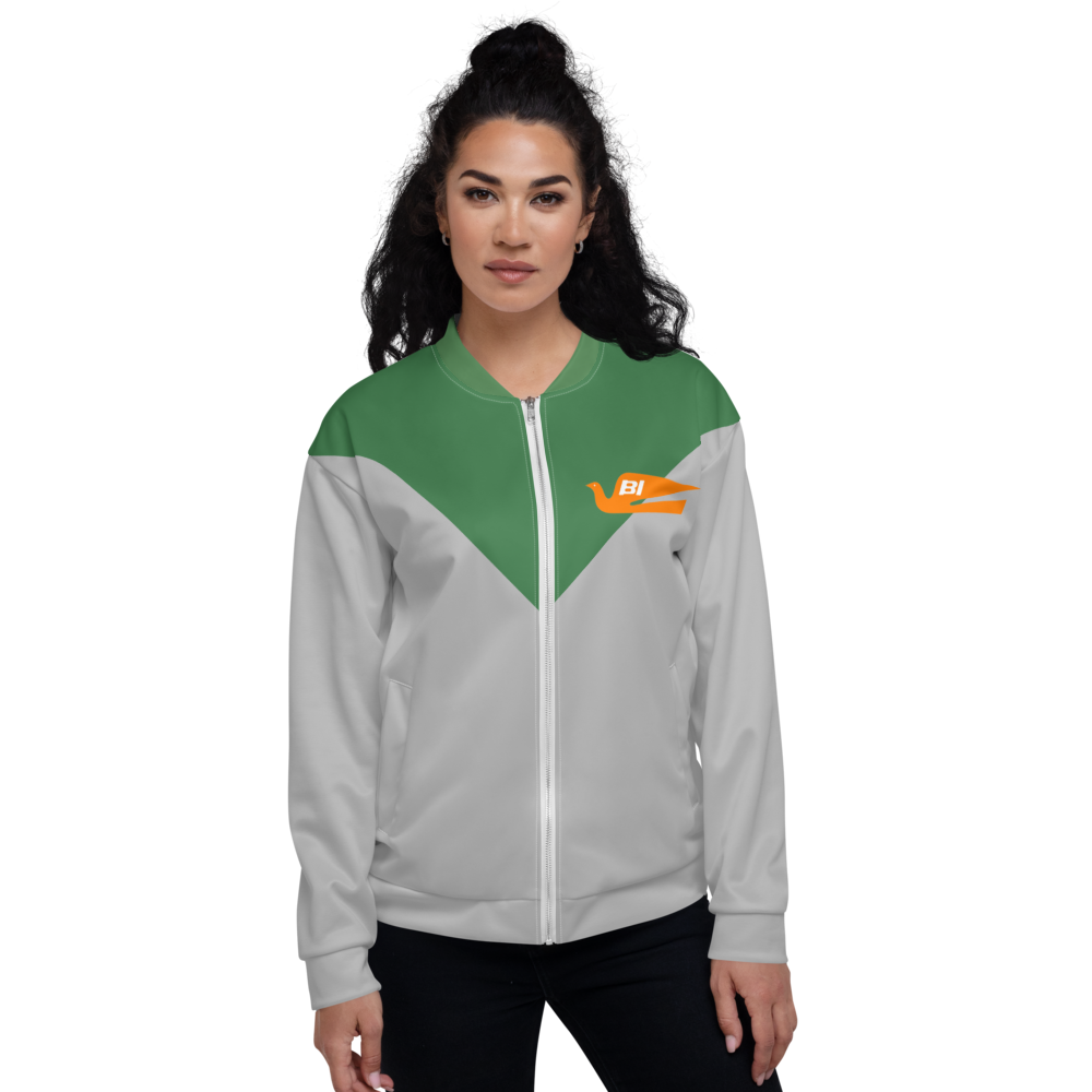 Bomber Jacket Men's Women's Braniff Bluebird of Happiness