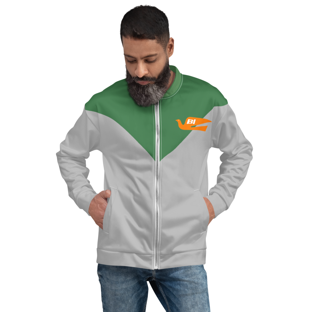 Bomber Jacket Men's Women's Braniff Bluebird of Happiness
