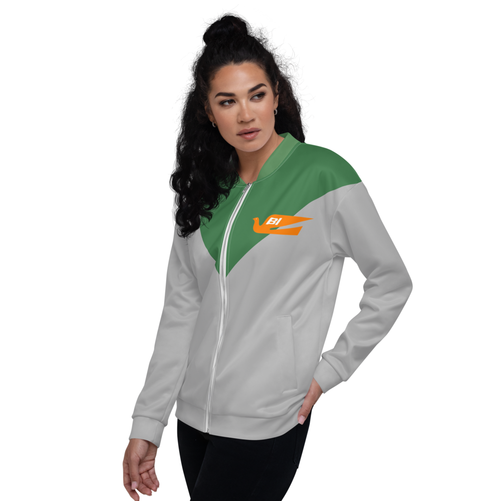 Bomber Jacket Men's Women's Braniff Bluebird of Happiness
