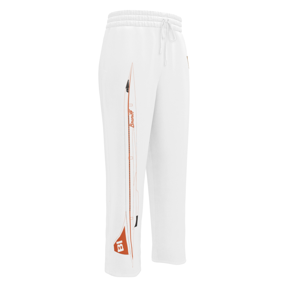 Sweat Pants Men's Women's Wide Leg Joggers Lounge Braniff Concorde SST Jet 1979
