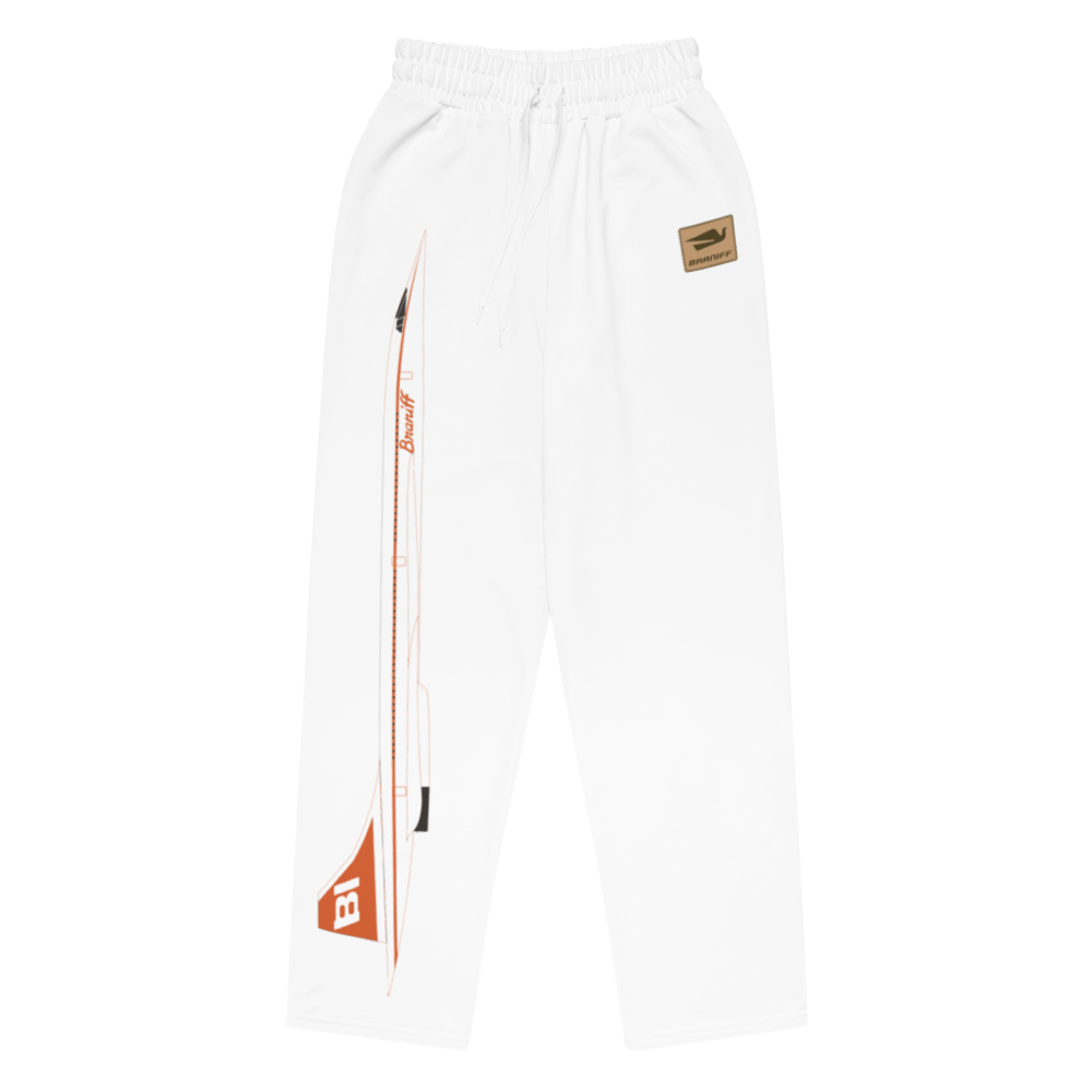 Sweat Pants Men's Women's Wide Leg Joggers Lounge Braniff Concorde SST Jet 1979