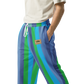 Sweat Pants Wide Leg Joggers Lounge Braniff Alexander Girard Design Stripes Blue 1965
