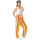Sweat Pants Men's Women's Wide Leg Joggers Lounge Braniff Alexander Girard Design Stripes Yellow Beige 1965