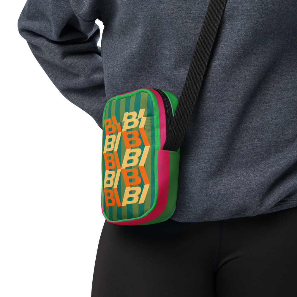 Utility Crossbody Bag Braniff Alexander Girard Design BI Logo Stripes