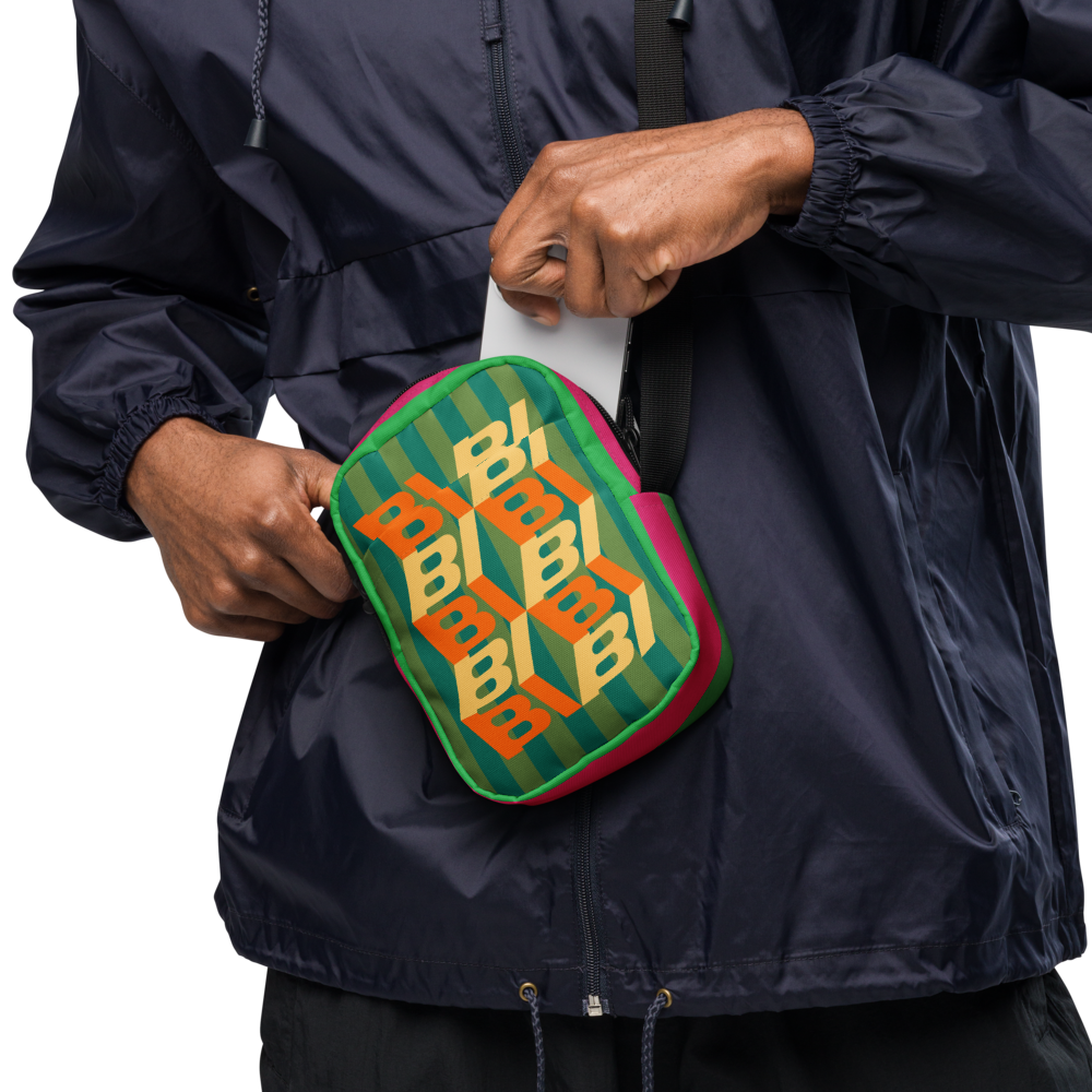 Utility Crossbody Bag Braniff Alexander Girard Design BI Logo Stripes