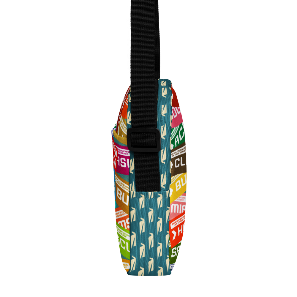 Utility Crossbody Bag Braniff Luggage Tags and Bluebird of Happiness