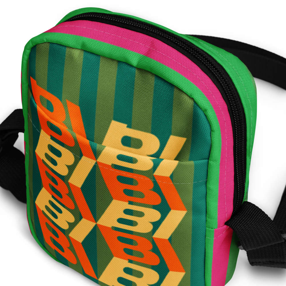 Utility Crossbody Bag Braniff Alexander Girard Design BI Logo Stripes