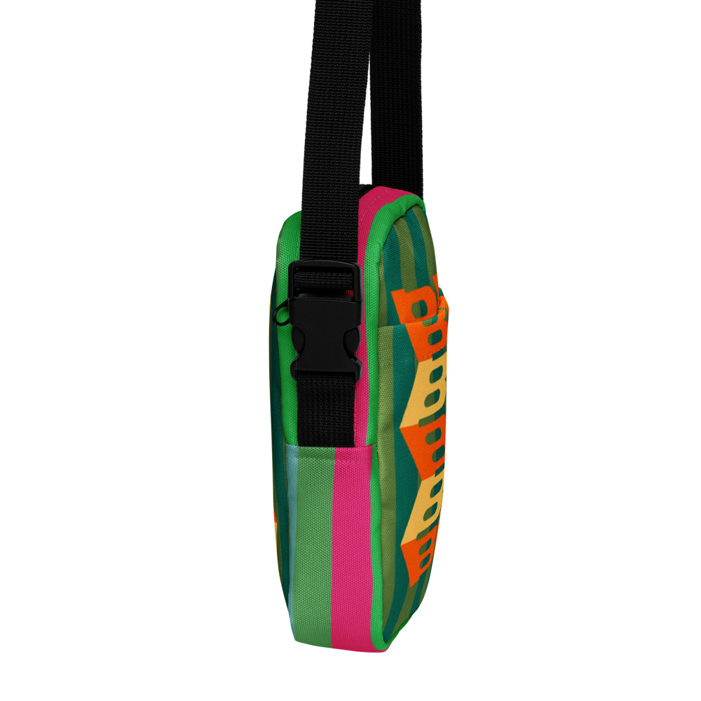 Utility Crossbody Bag Braniff Alexander Girard Design BI Logo Stripes