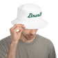 Bucket Hat Braniff 1978 Ultra Font with 3D Puffy Embroidery