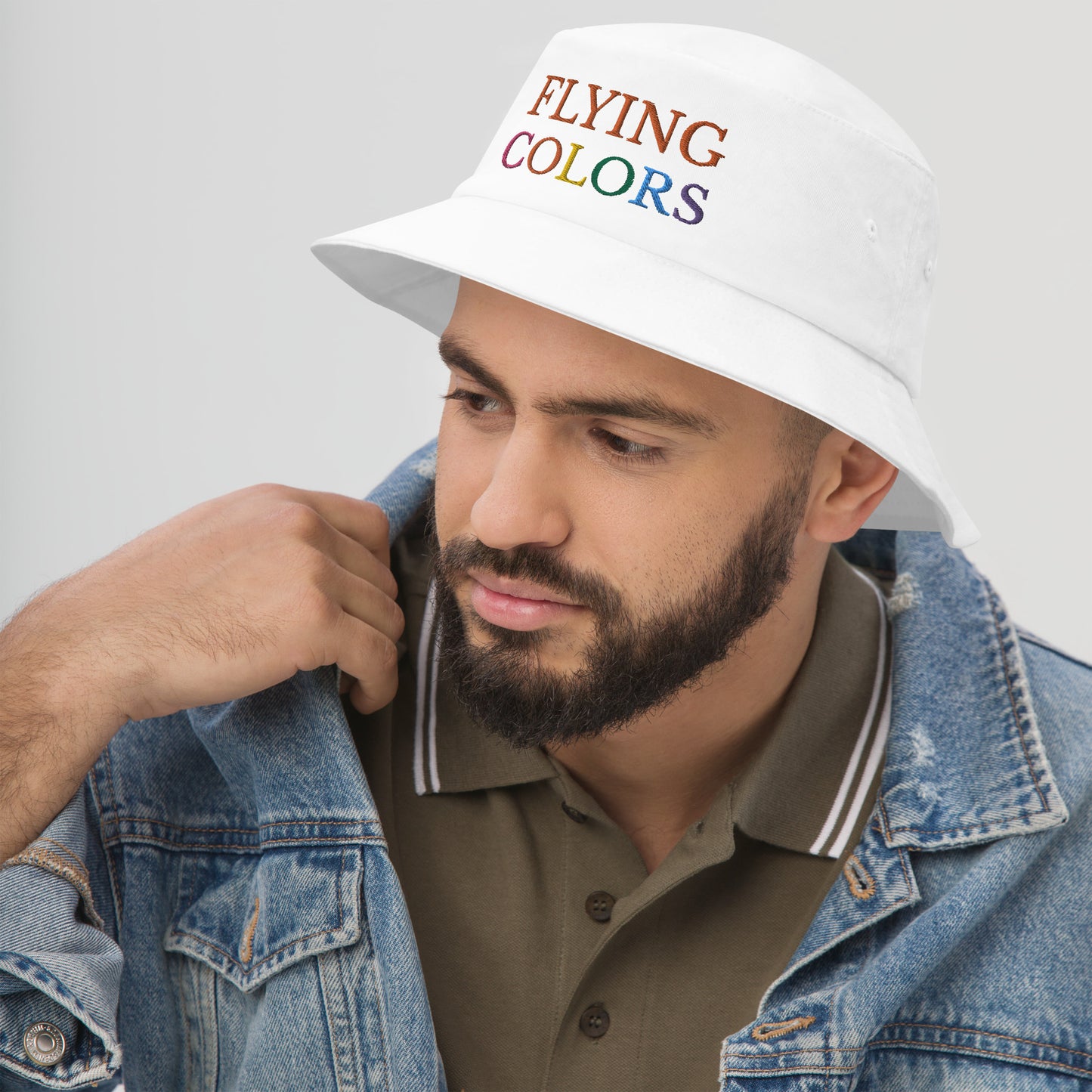 Bucket Hat Braniff Flying Colors of the World 1971