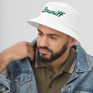 Bucket Hat Braniff 1978 Ultra Font with 3D Puffy Embroidery