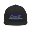 Hat Snapback Baseball Cap Braniff 1978 Mercury Blue Ultra Power Paint Stripes Emboirdery