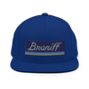 Hat Snapback Baseball Cap Braniff 1978 Mercury Blue Ultra Power Paint Stripes Emboirdery