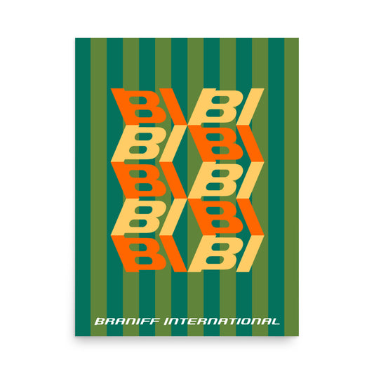 Poster Braniff End of the Plain Plane Braniff Alexander Girard Design 1965 Stripes