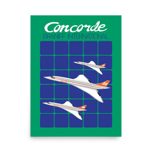 Poster Braniff Concorde SST 1978 Ultra Concorde Color Scheme