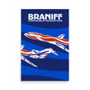 Poster Braniff Bicentennial Flying Colors Boeing 727 Braniff Alexander Calder Design 1975